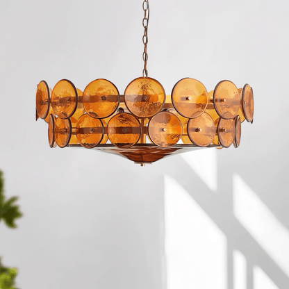Solaris Disc Glass Chandelier