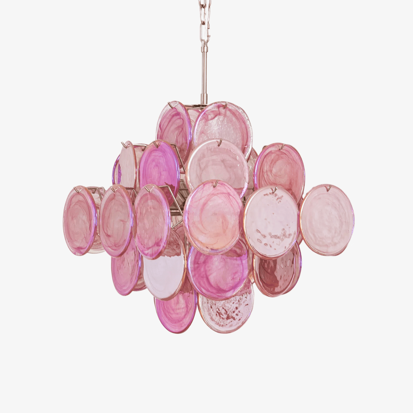 Aurelia Pink Glass Chandelier