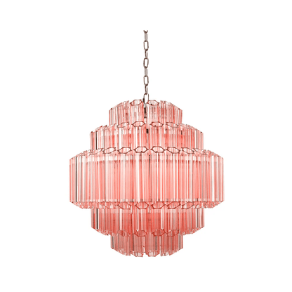 Pink Palermo Glass Chandelier