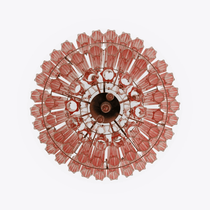 Pink Palermo Glass Chandelier