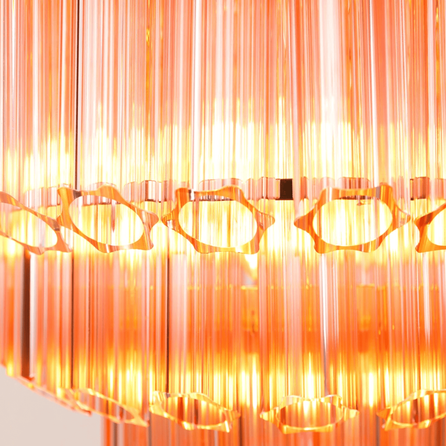 Pink Palermo Glass Chandelier