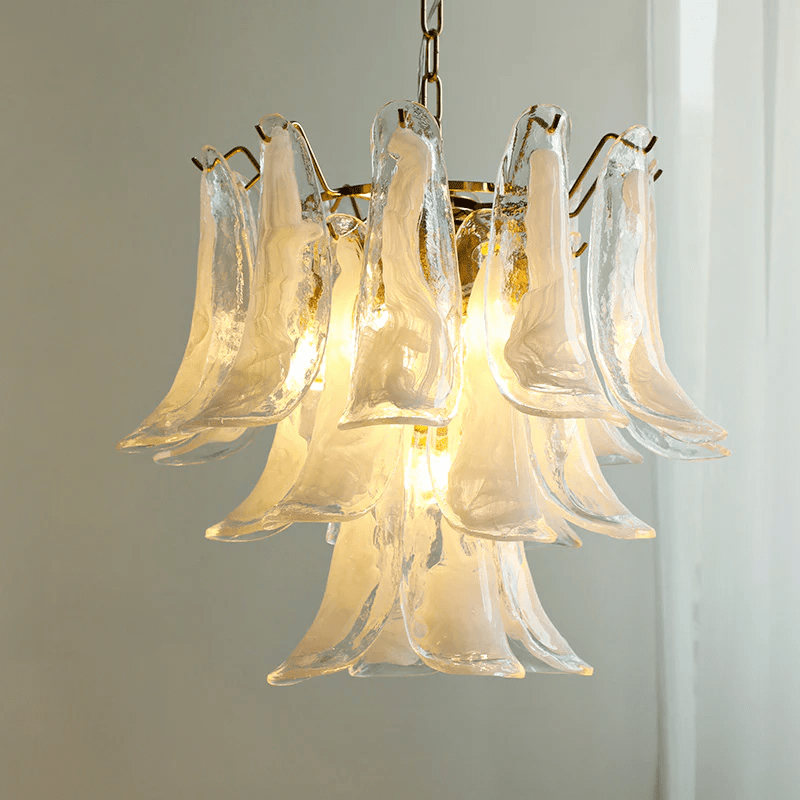 Glass Leaf Chandelier