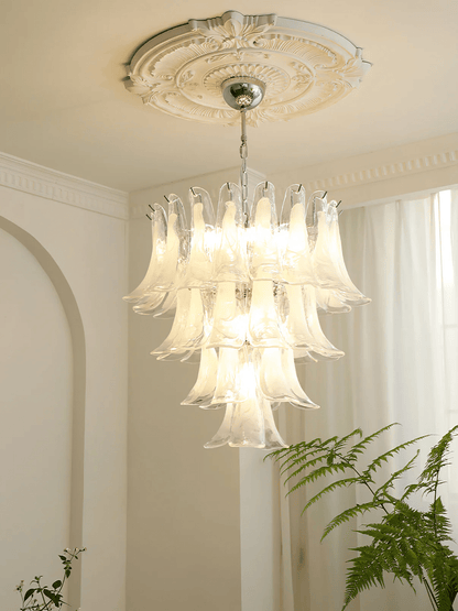 Glass Leaf Chandelier