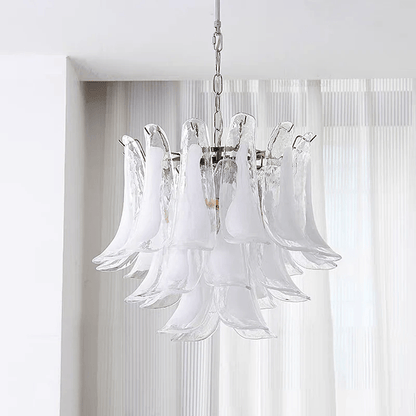 Glass Leaf Chandelier