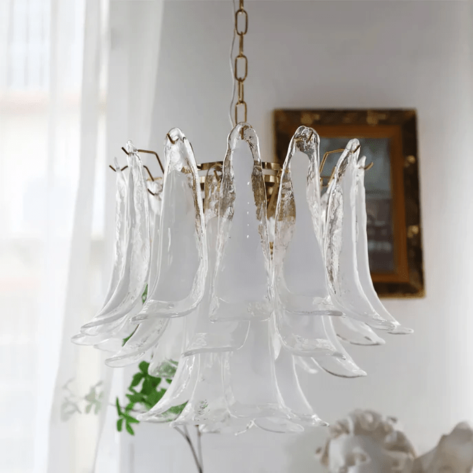 Glass Leaf Chandelier
