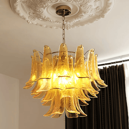 Glass Leaf Chandelier