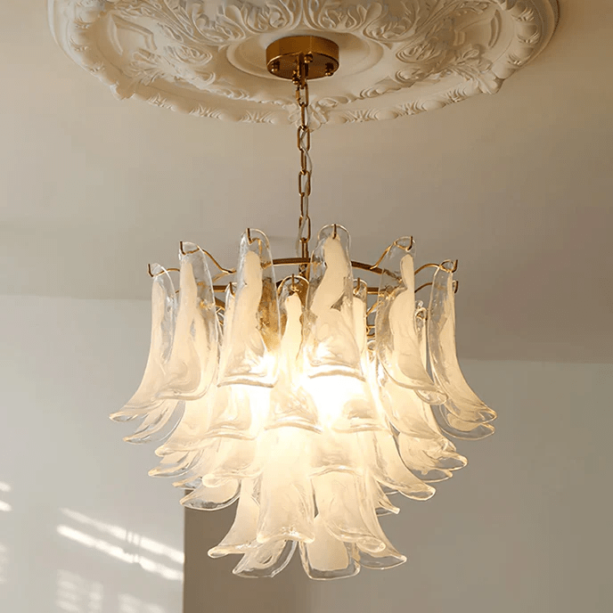 Glass Leaf Chandelier