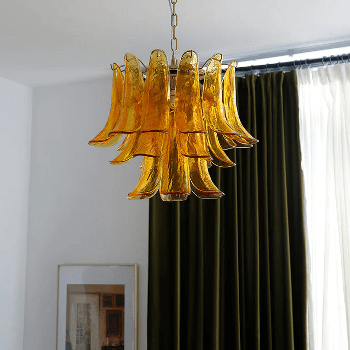 Glass Leaf Chandelier