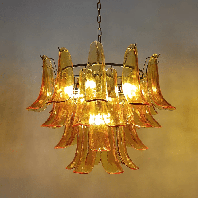 Glass Leaf Chandelier