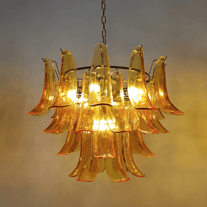Glass Leaf Chandelier