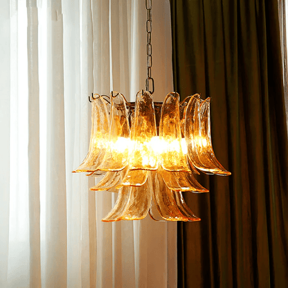 Glass Leaf Chandelier