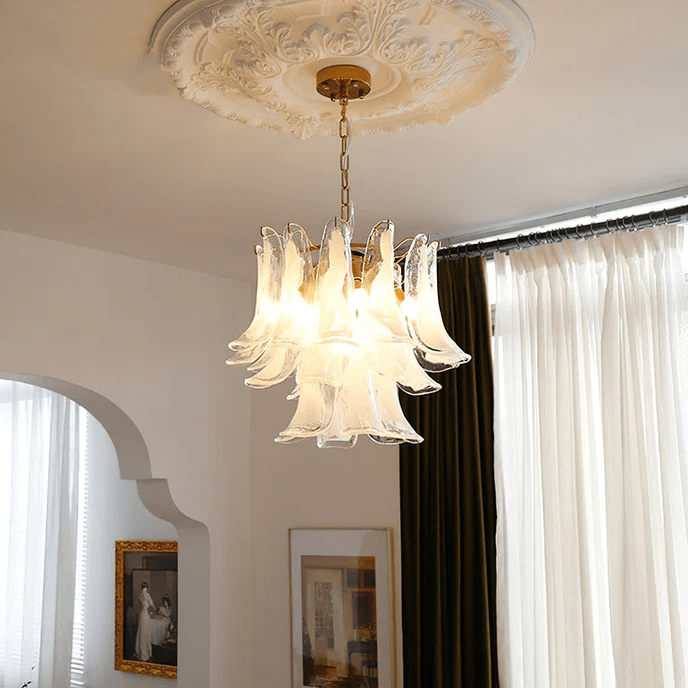 Glass Leaf Chandelier