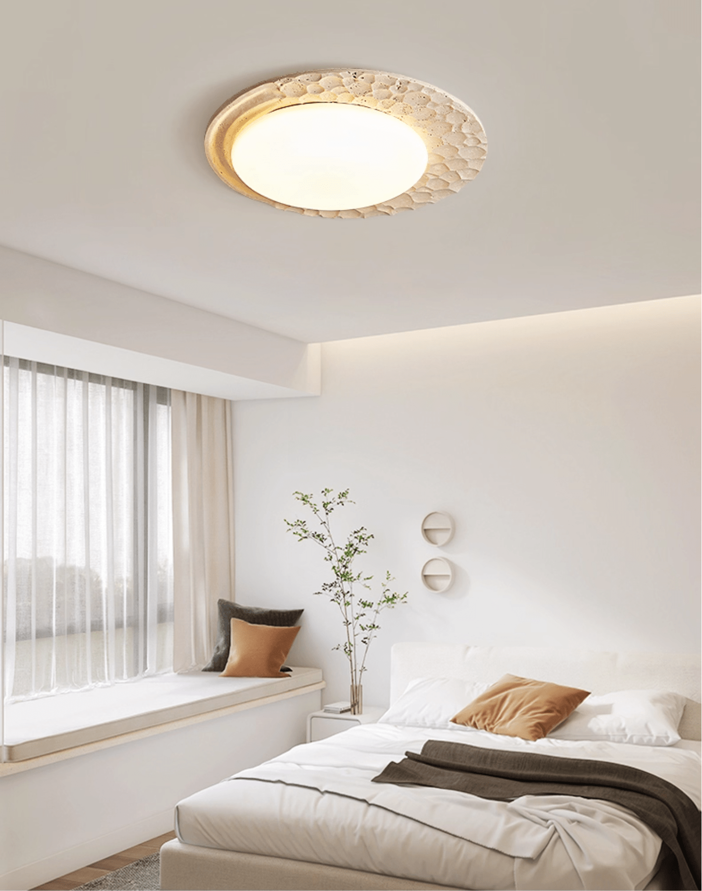 Venus Textured Stone Ceiling Light