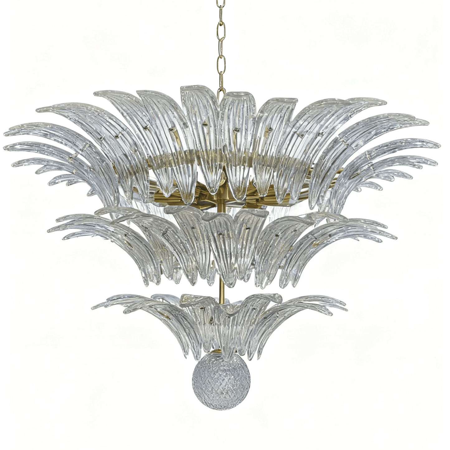 Palm Grove Glass Chandelier