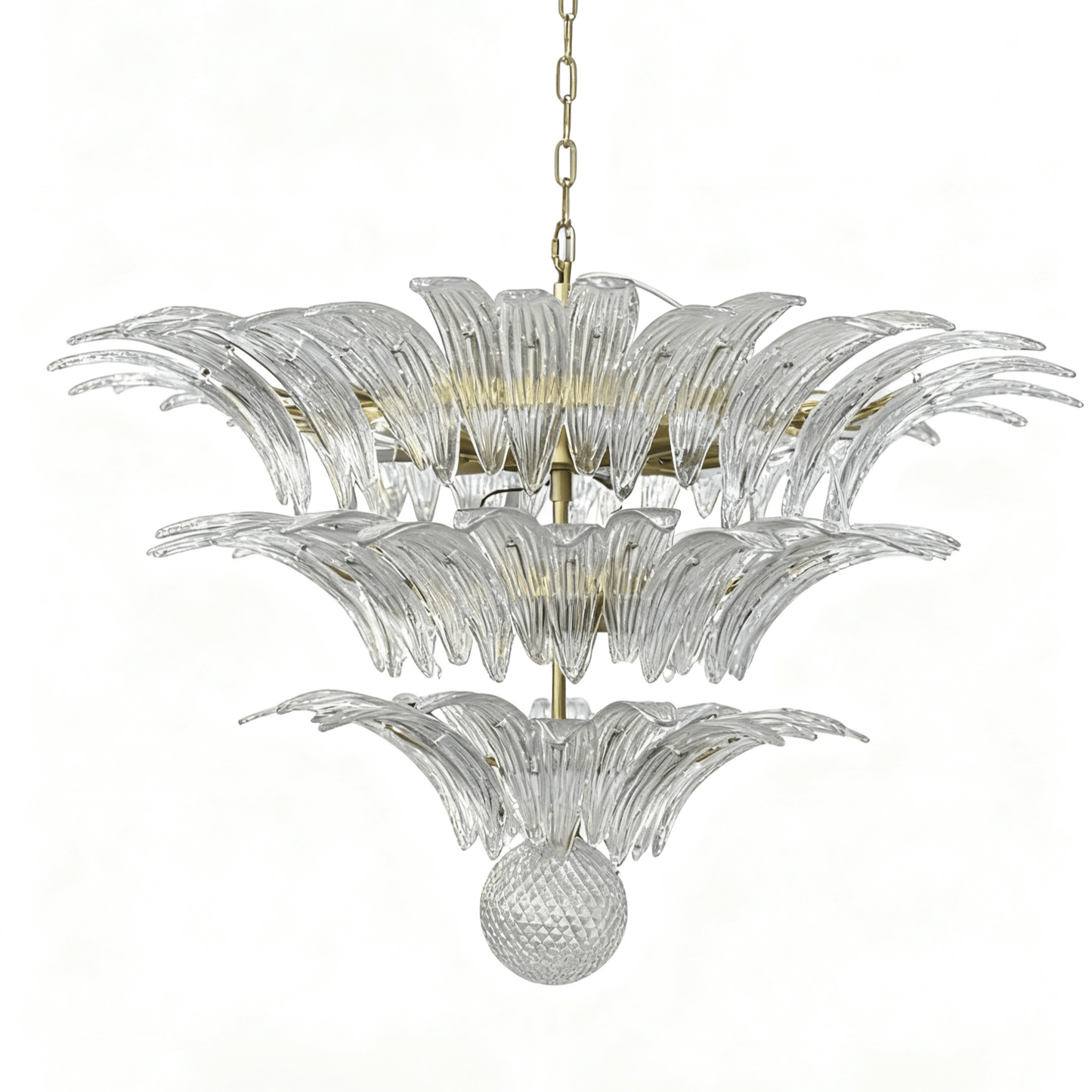 Palm Grove Glass Chandelier