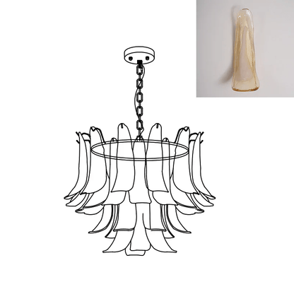 Glass Leaf Chandelier
