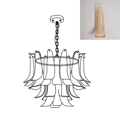 Glass Leaf Chandelier
