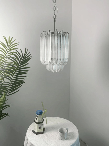 Transparant Glass Prism Chandelier