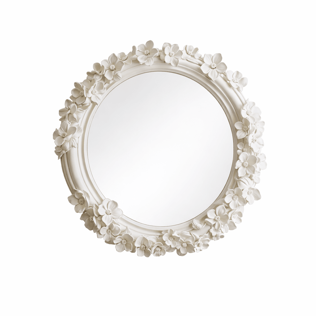 Floral Carve Vanity Mirror