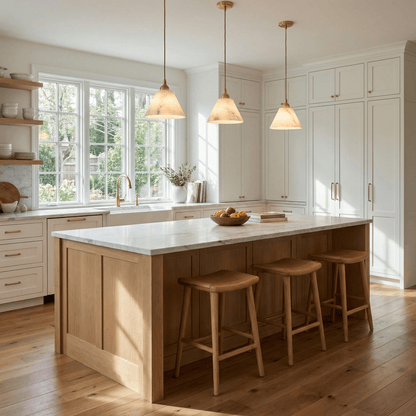 Conical Alabaster Brass Pendant Lamp
