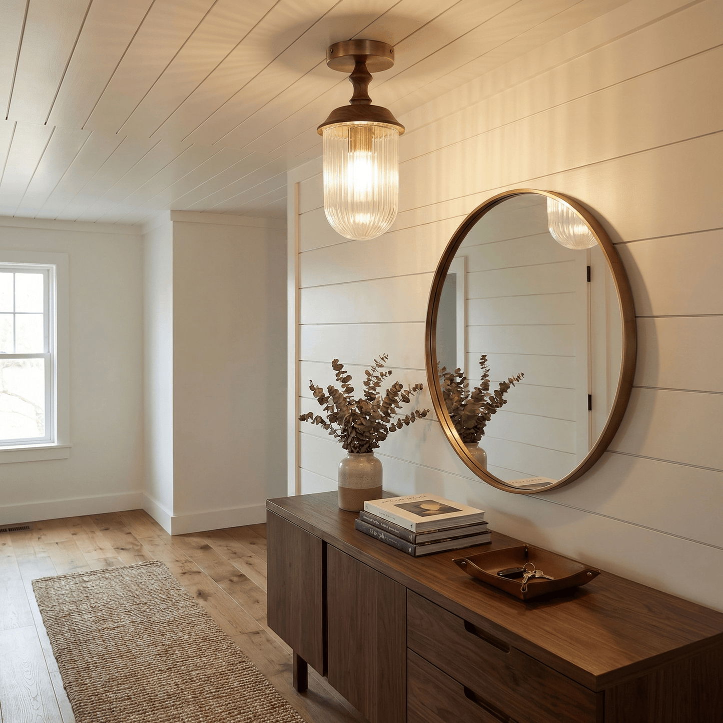 Sylvan Wood Rim Ceiling Lamp
