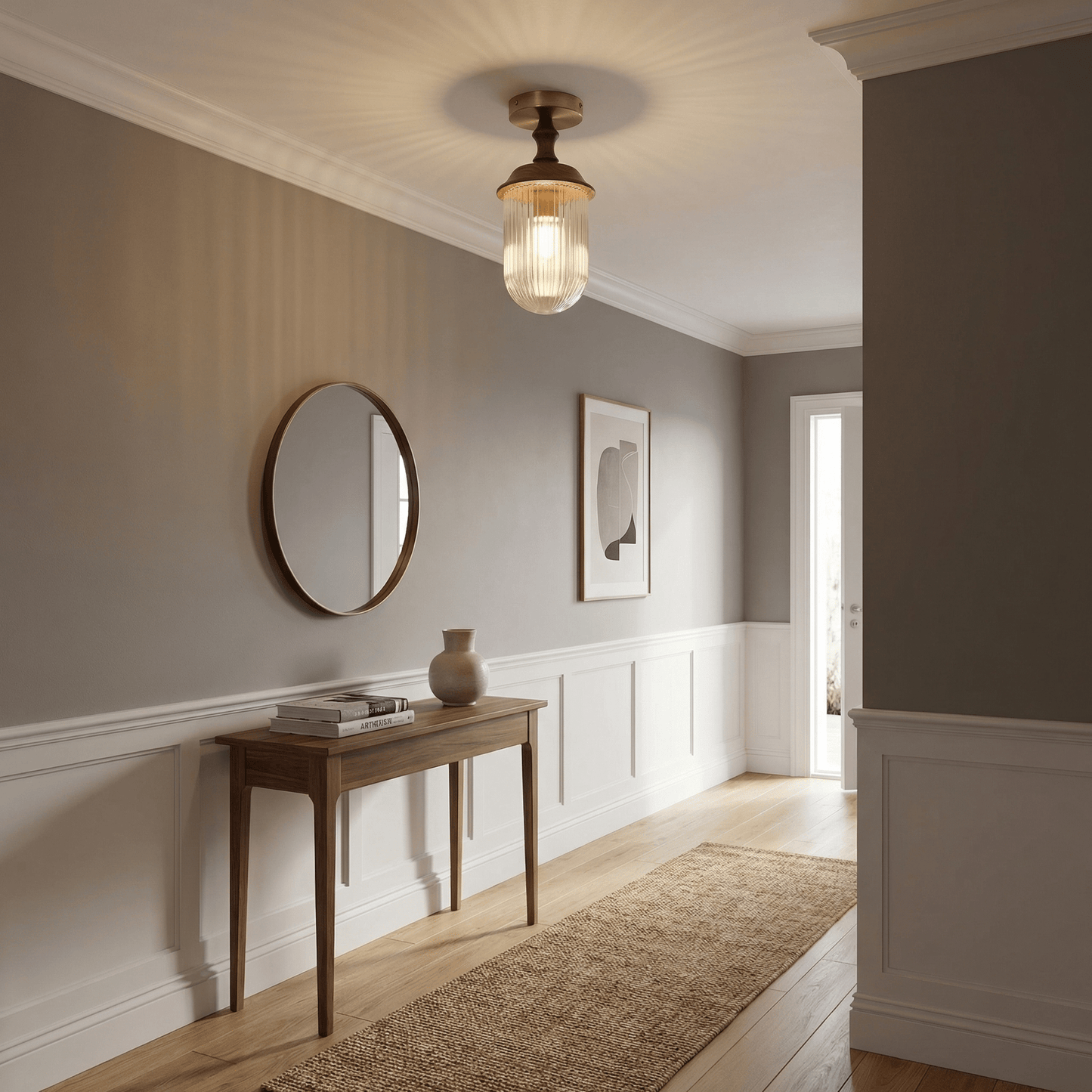 Sylvan Wood Rim Ceiling Lamp