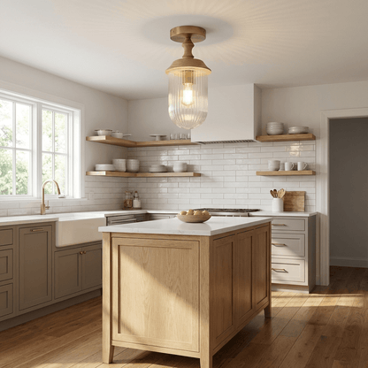 Sylvan Wood Rim Ceiling Lamp