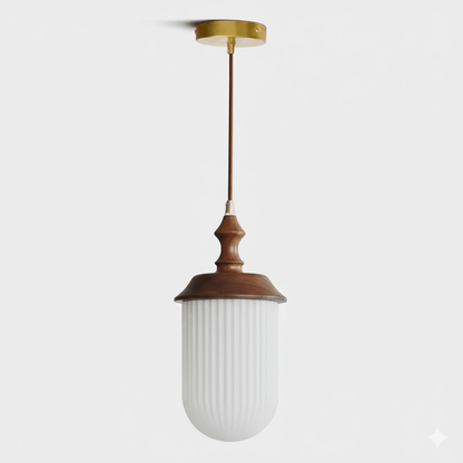 Solas Ribbed Glass Pendant Lamp