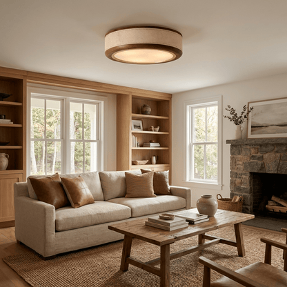 Crafted Leather Ceiling Light