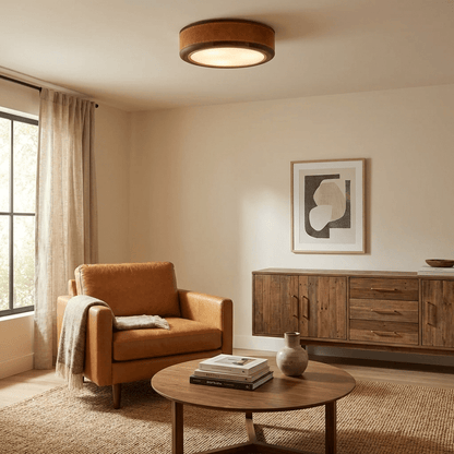 Crafted Leather Ceiling Light