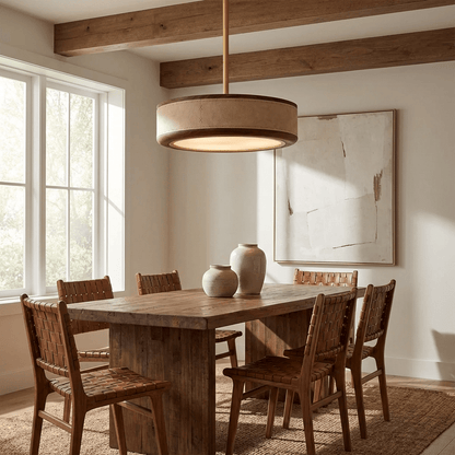 Crafted Leather Ceiling Light