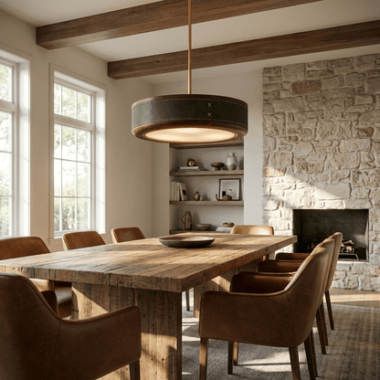 Crafted Leather Ceiling Light