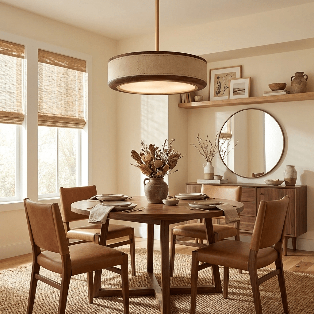 Crafted Leather Ceiling Light