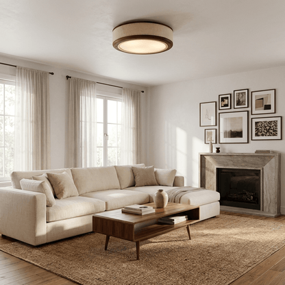 Crafted Leather Ceiling Light