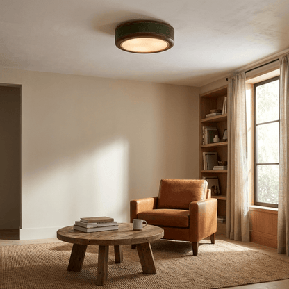 Crafted Leather Ceiling Light