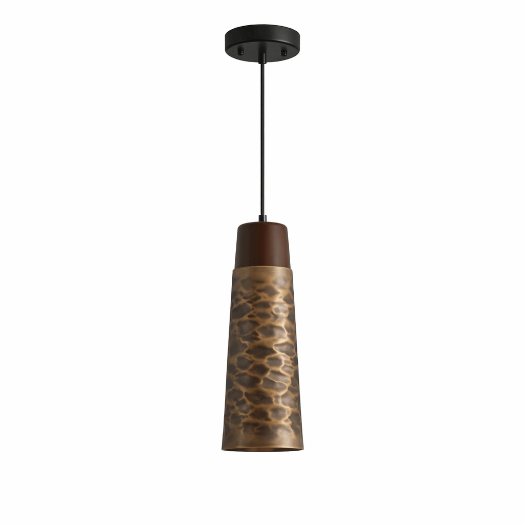 Dravik Hammered Brass Pendant Collection