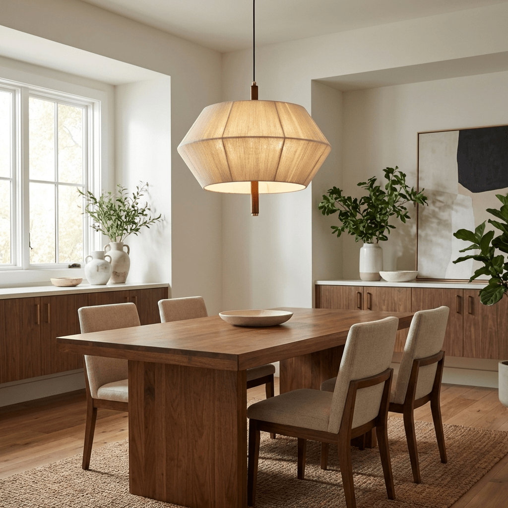 Soren Linen Geometric Pendant Lamp