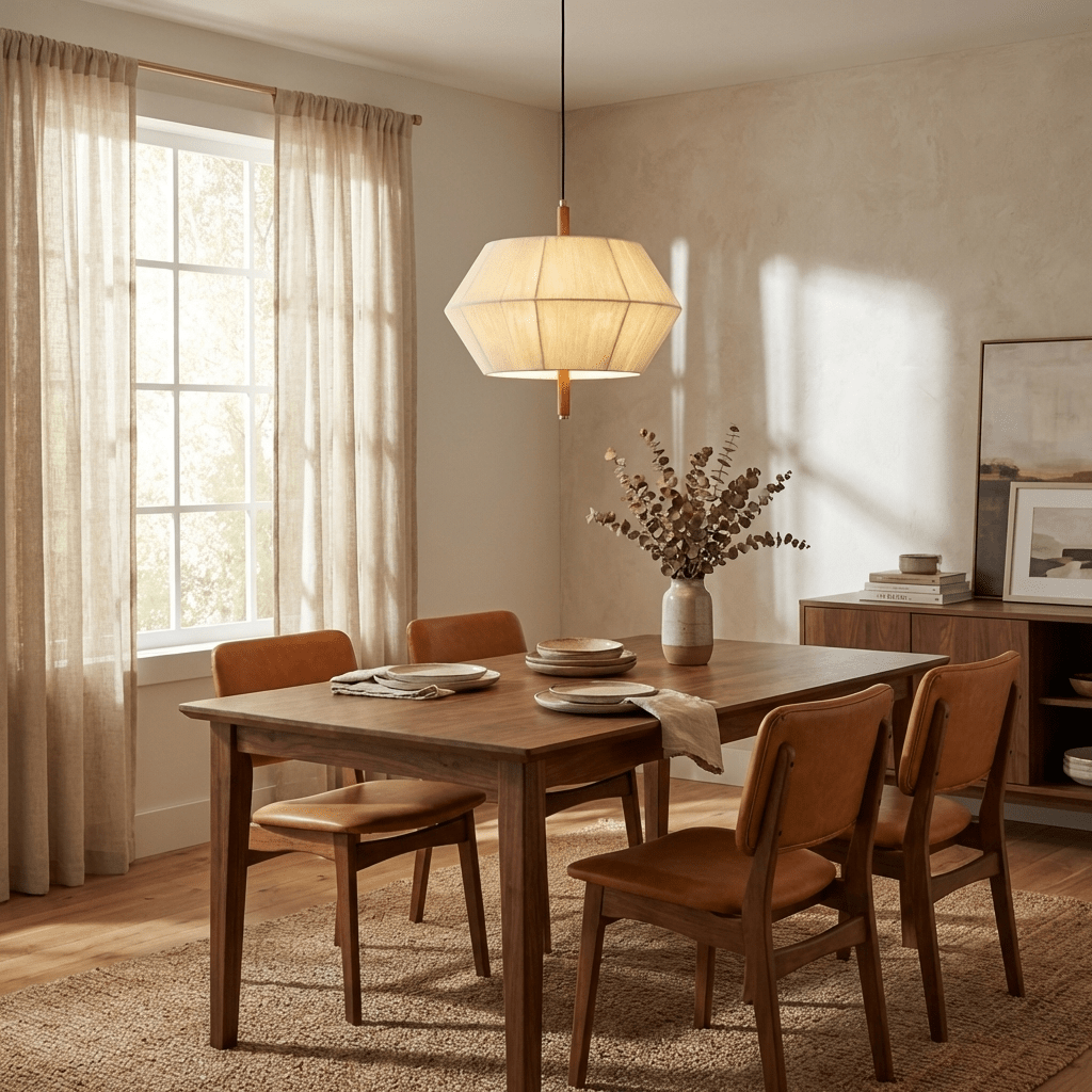 Soren Linen Geometric Pendant Lamp