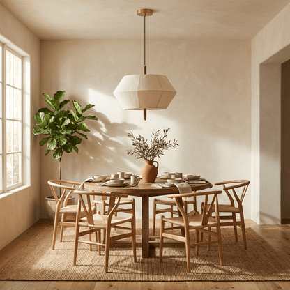 Soren Linen Geometric Pendant Lamp