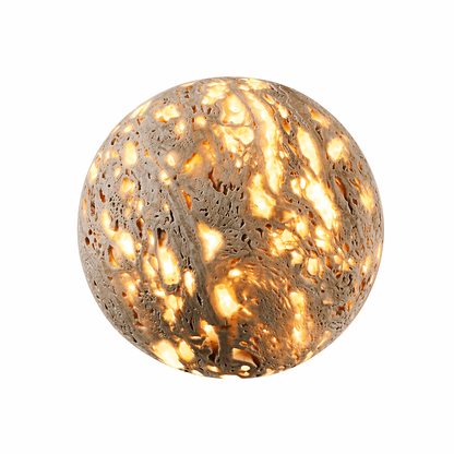 Luma Vein Stone Sphere Wall Light