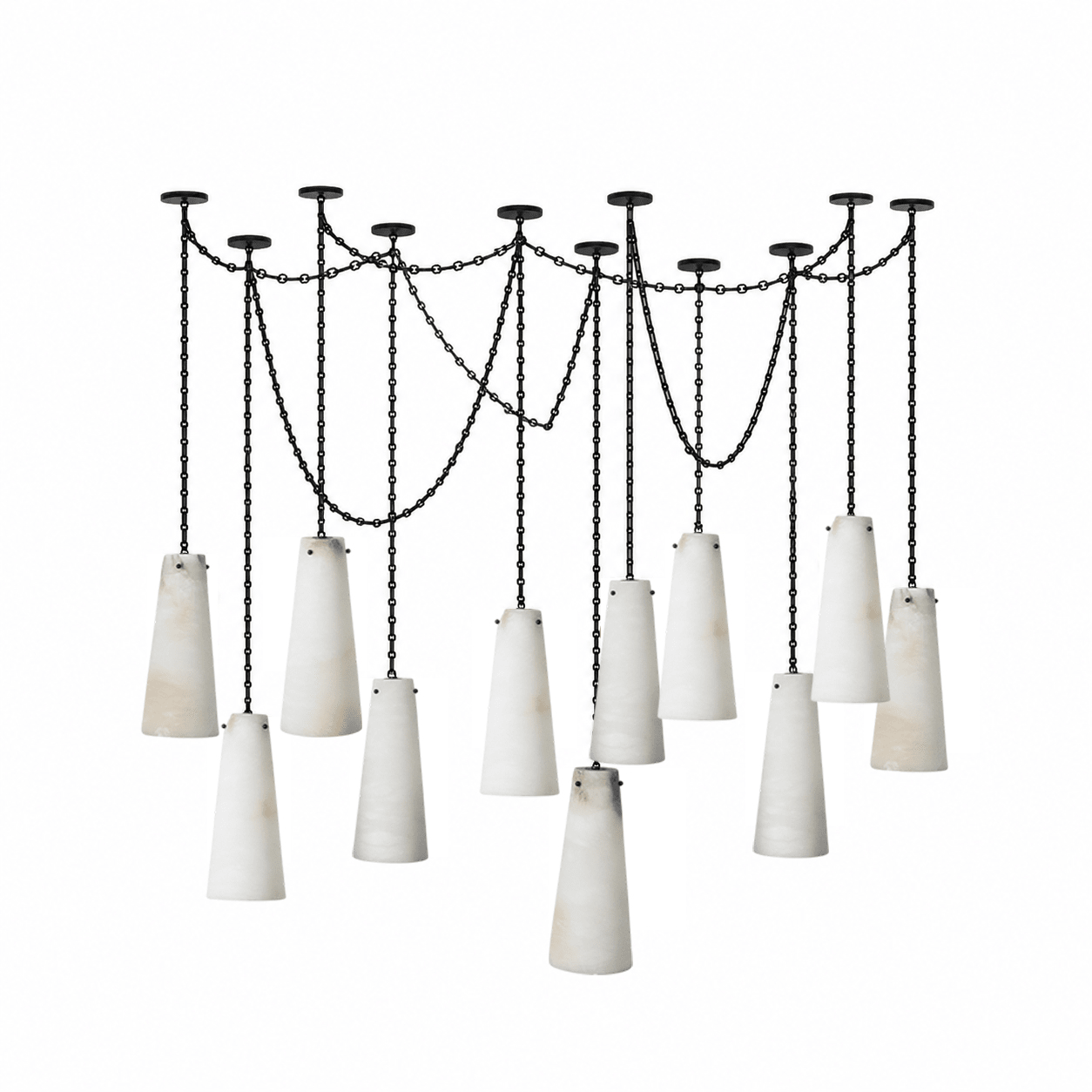 Industrial Cascade Chain Chandelier