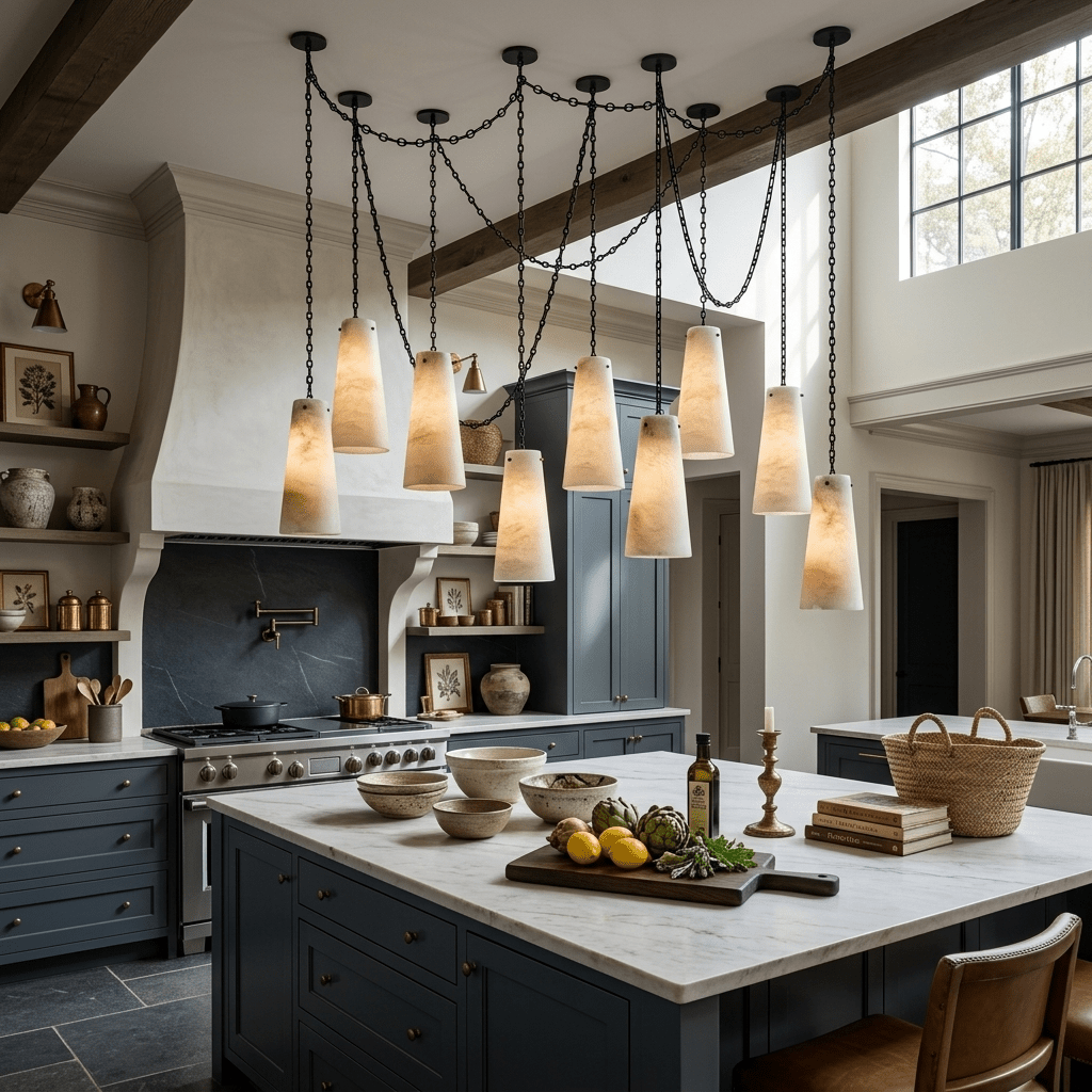 Industrial Cascade Chain Chandelier