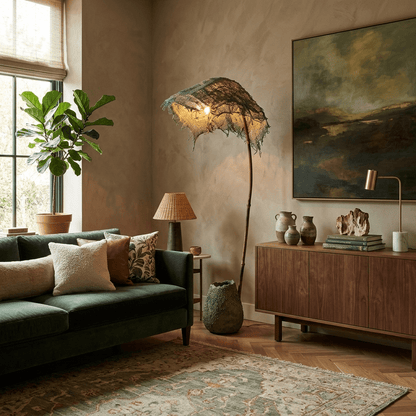 Linen Canopy Floor Lamp