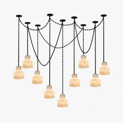 Multi-Tier Chain Drum Pendant Lamp
