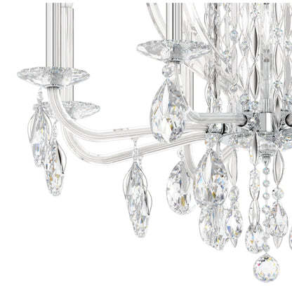 Schonbek Rs8308N-401S 8 Light Crystal Chandelier, Polished Stainless SteelBy Schonbek
