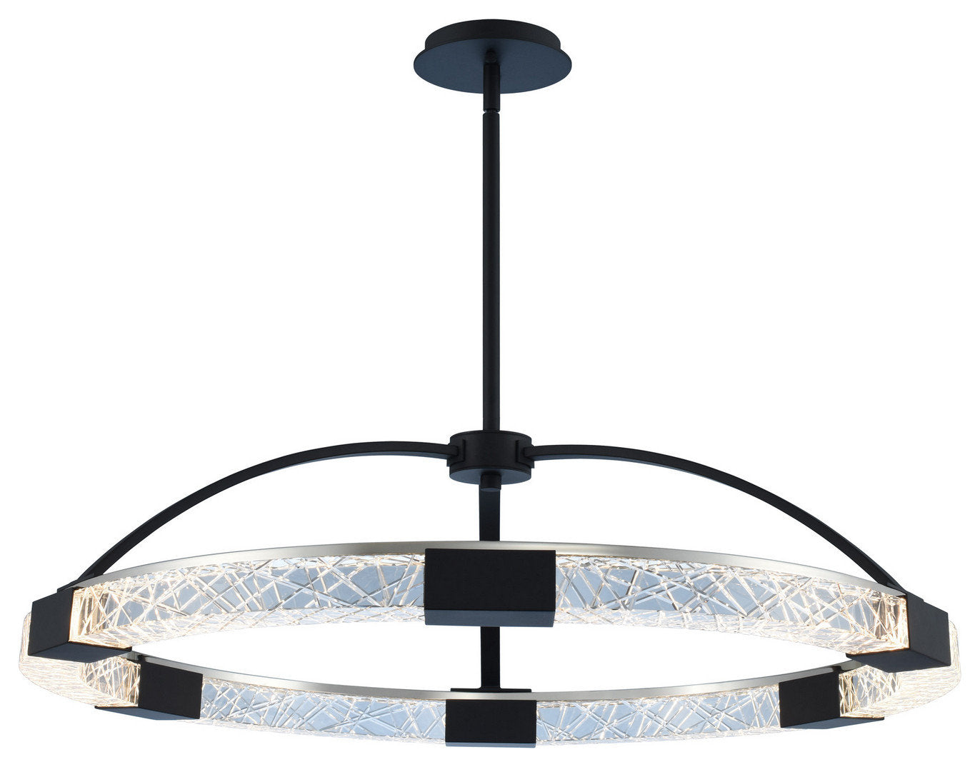 Allegri 034851051FR001 LED Pendant Ana Matte Black w/ Polished NickelBy Allegri Crystal by Kalco Lighting