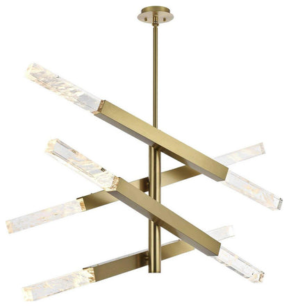 Ari 8 Light Pendant, Satin GoldBy Elegant Furniture & Lighting