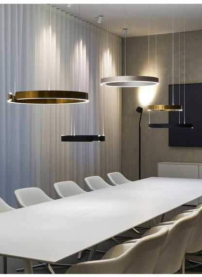 Brig-Glis | Gold Spiral LED Chandelier for Living Room, 3 Rings Large - Dia31.5x23.6x15.8" / Dia80x60x40cmBy Miron Demid LLC
