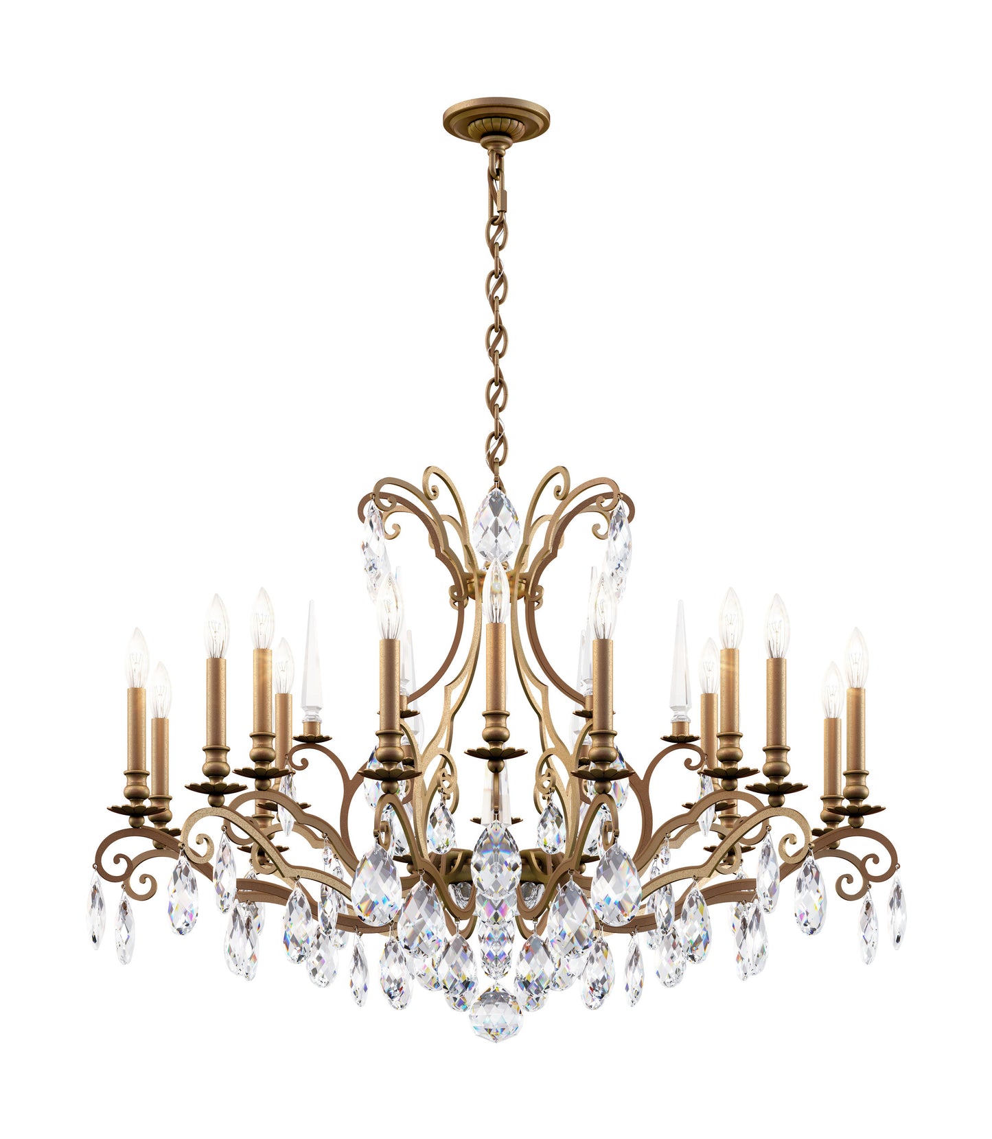 Schonbek Rn3892N-23H 18 Light Crystal Chandelier, Etruscan GoldBy Schonbek