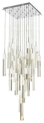 Avenue Lighting Hf1904-25-Gl-Ch-C 25-Light Flush Mount Pendant Light, ChromeBy Avenue Lighting